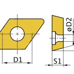 Optimum Tour 713441758 DCMT070204 Plaque De Coupe Diamantée Externe/interne