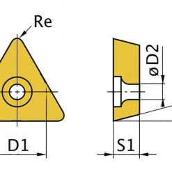 Optimum Tour 713441762 TCMT110204 Plaque De Coupe Triangulaire Externe/interne