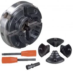 Holzstar Tour 715931023 Mandrin Autocentré 4 Mors ø 100 Mm Avec Insert à Vis Et Mors Interchangeables